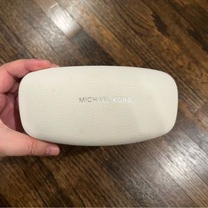 Michael Kors White Sunglasses Hard Clam Shell Case